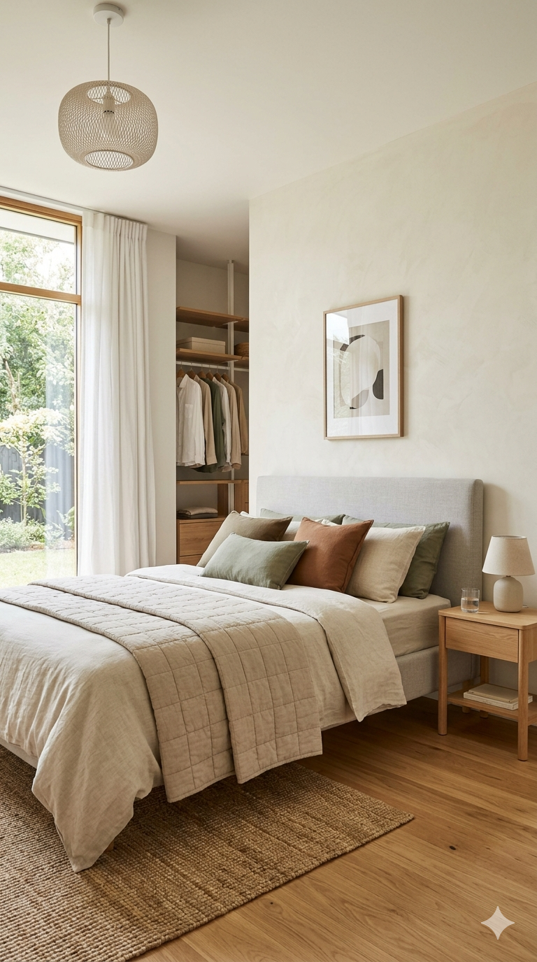 Elegant neutral living room interior