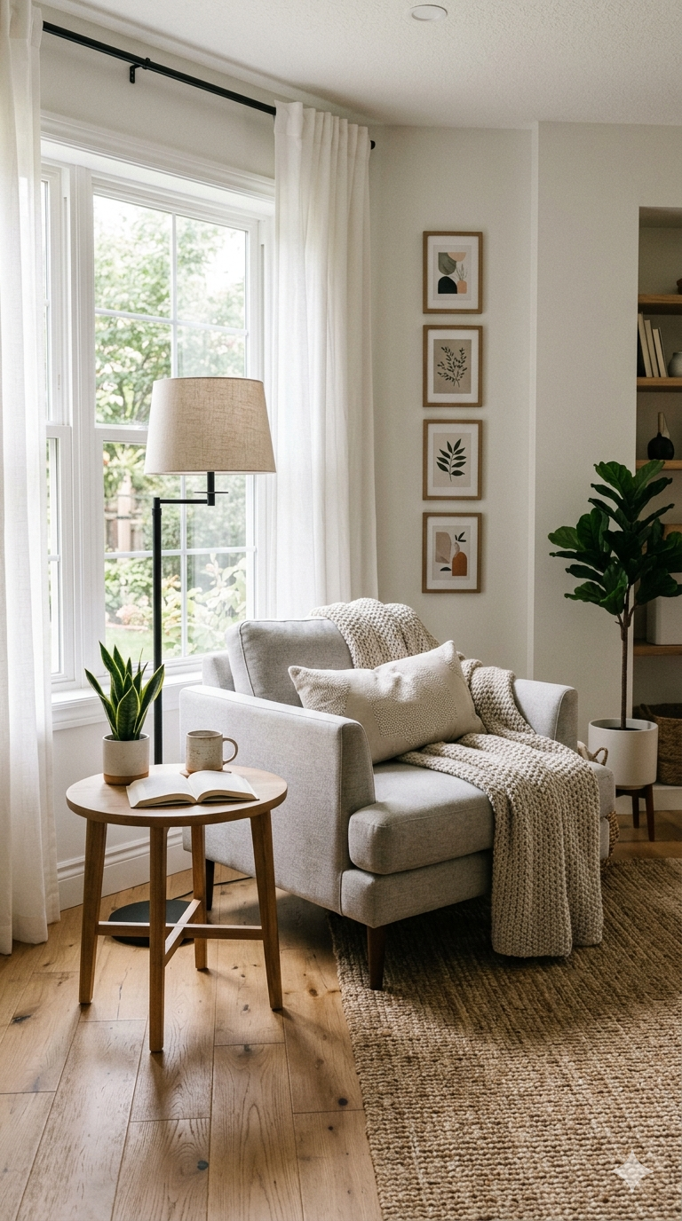 Open concept interior with natural light